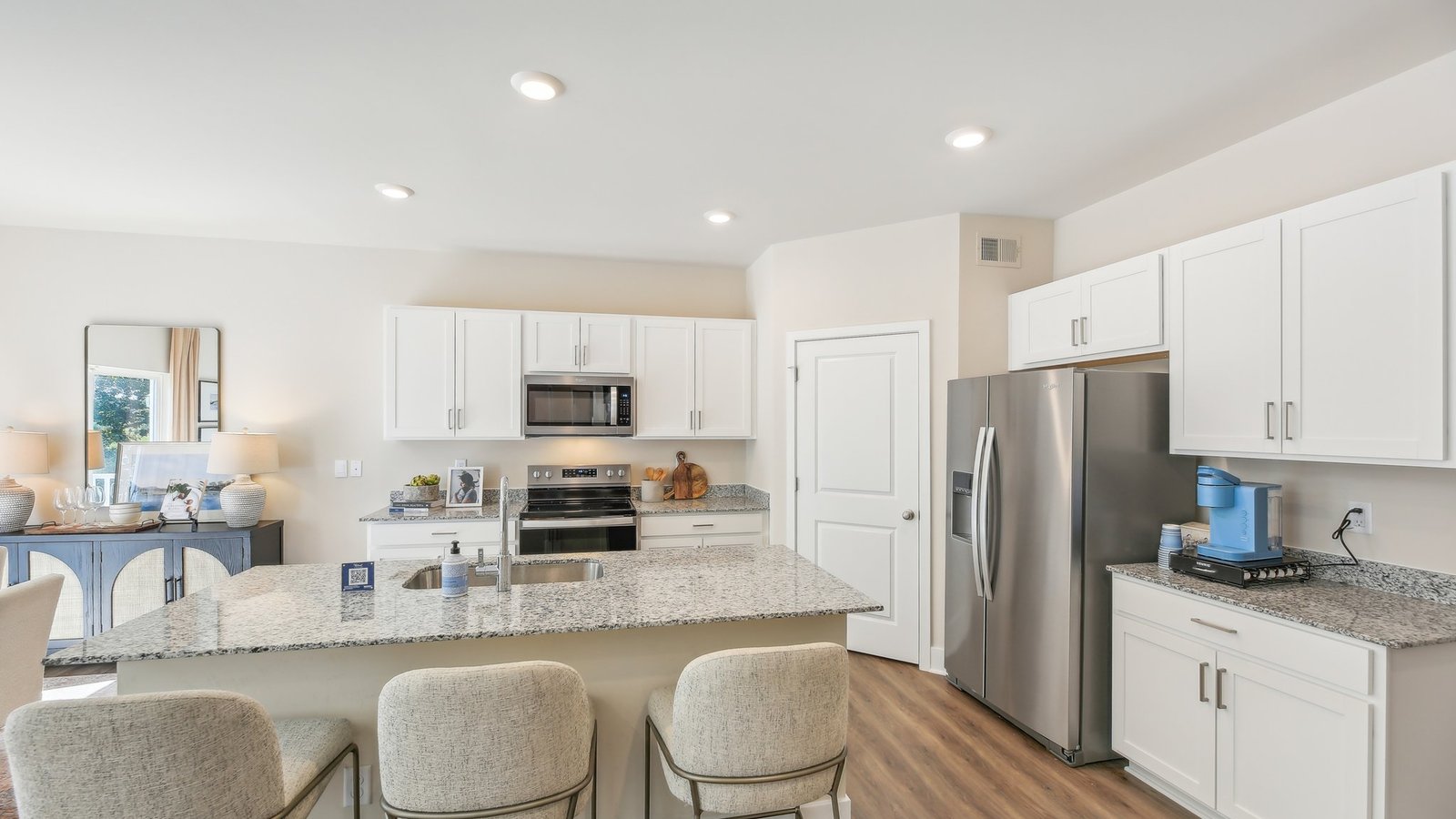 open concept dining and kitchen