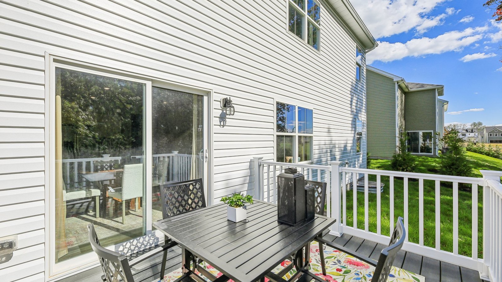 spacious and modern back patio