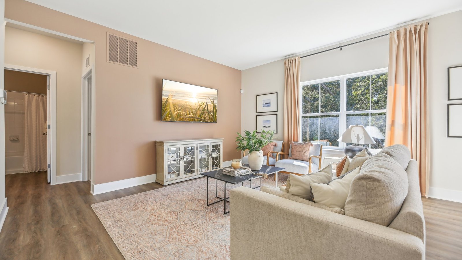 open concept living room