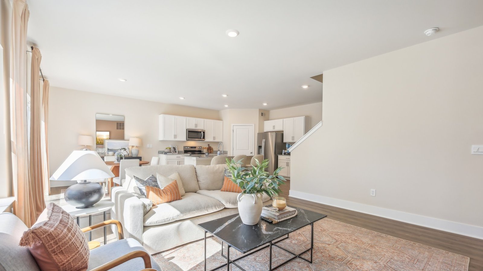 modern open concept living room
