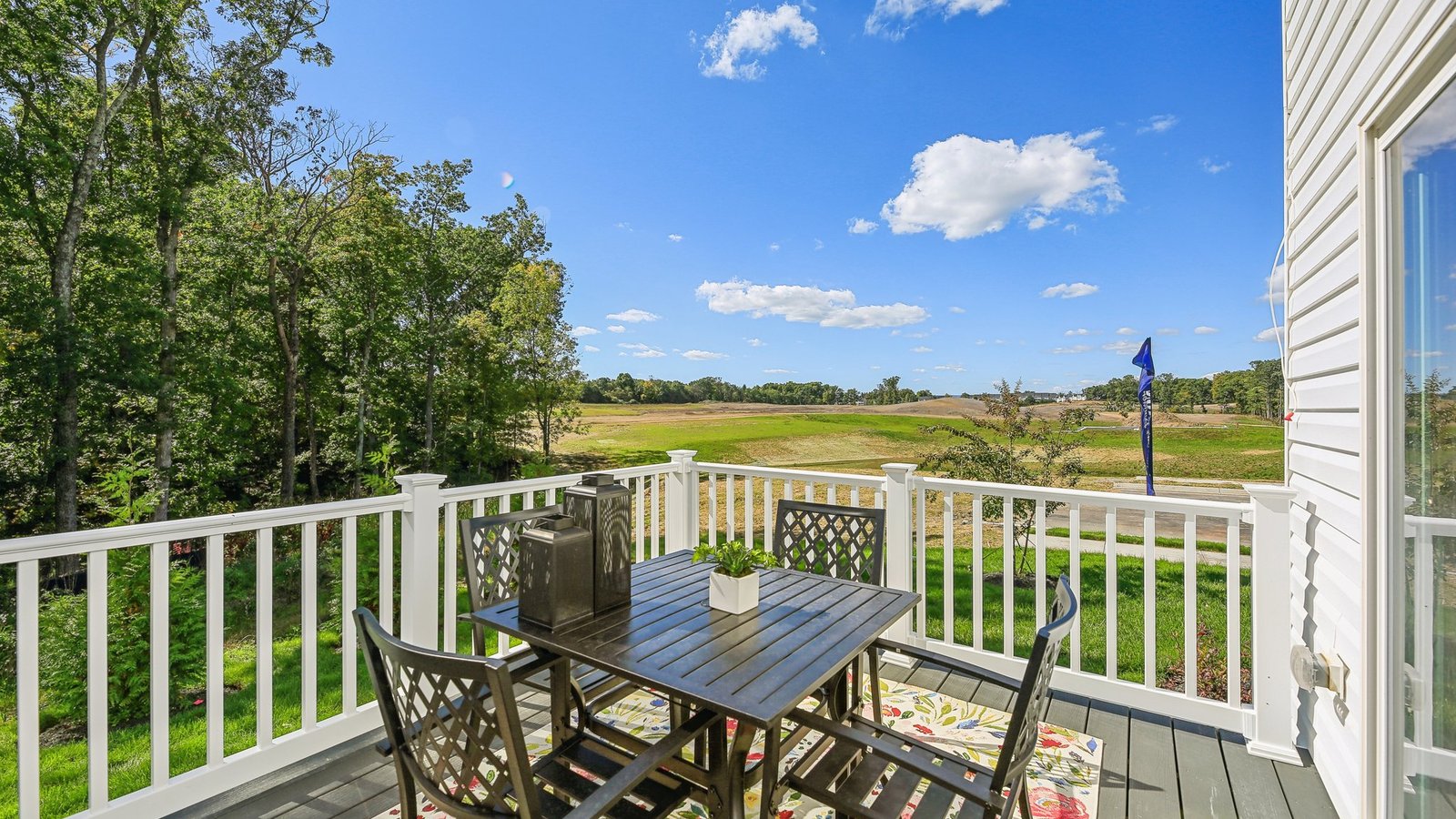 back deck of single family new home in Winchester VA