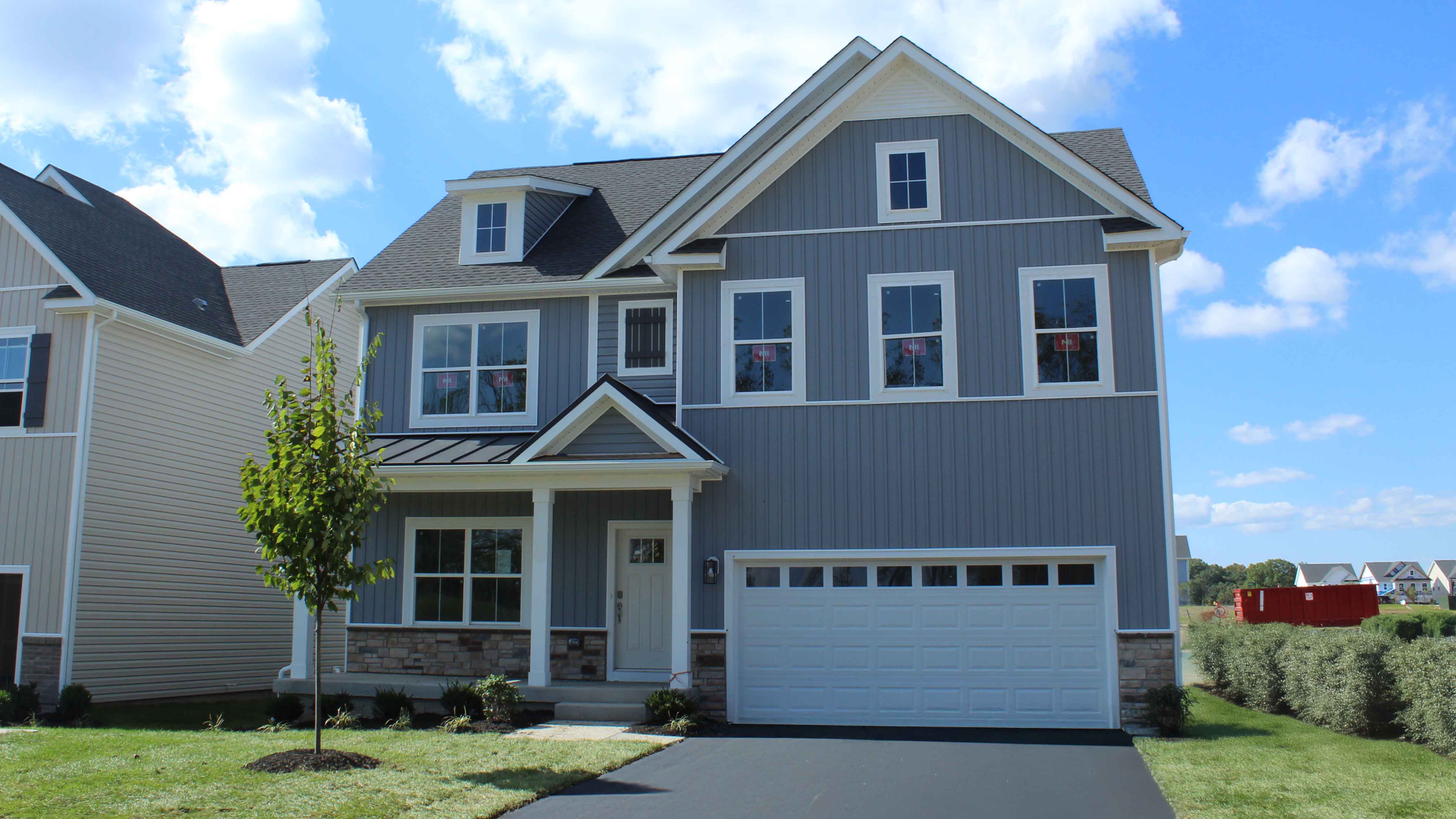 modern exterior of new home in Winchester VA
