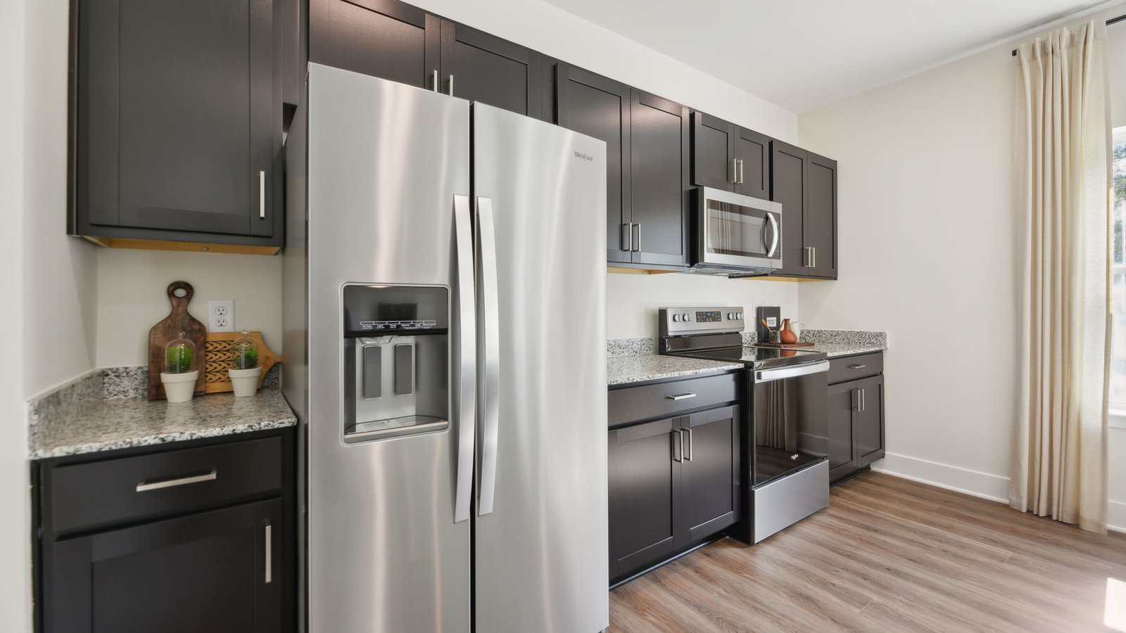 open concept kitchen and living space