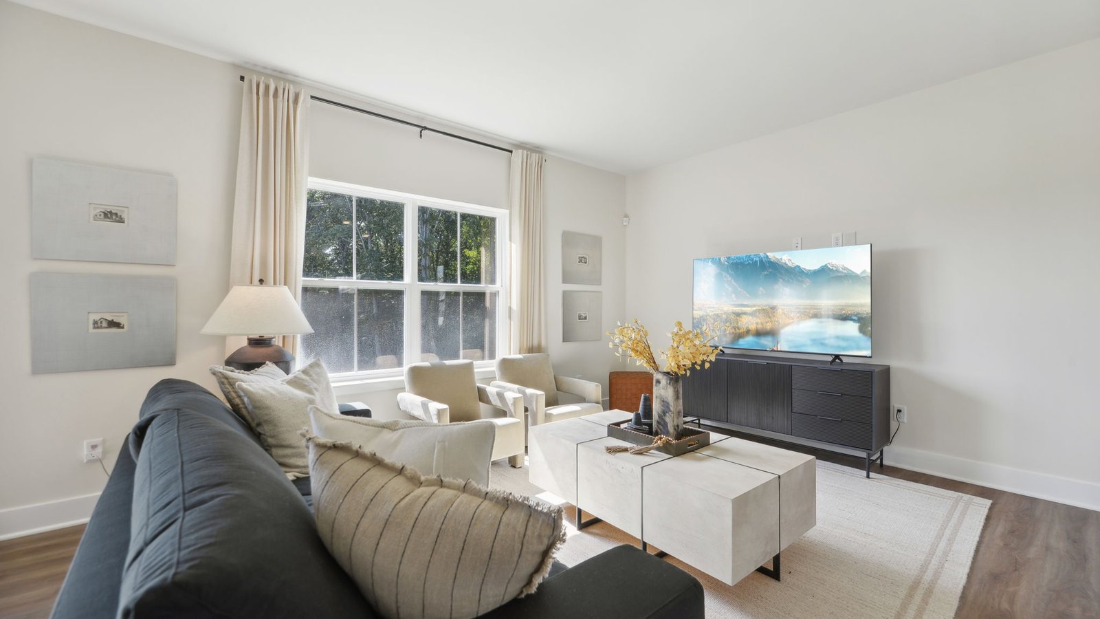 Spacious great room in a new Winchester, VA home featuring an open-concept design, large windows, and flexible living space for everyday comfort.