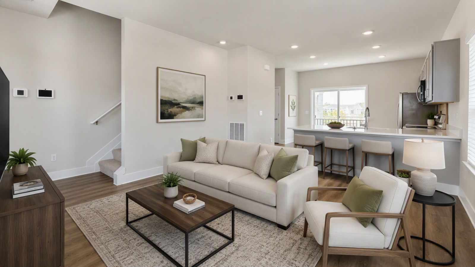 open concept living room