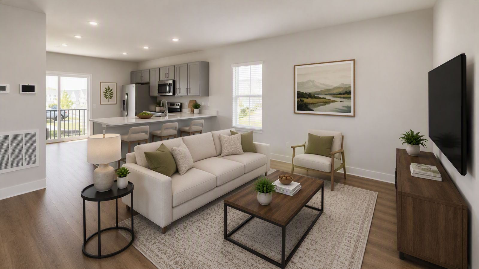 open concept living room