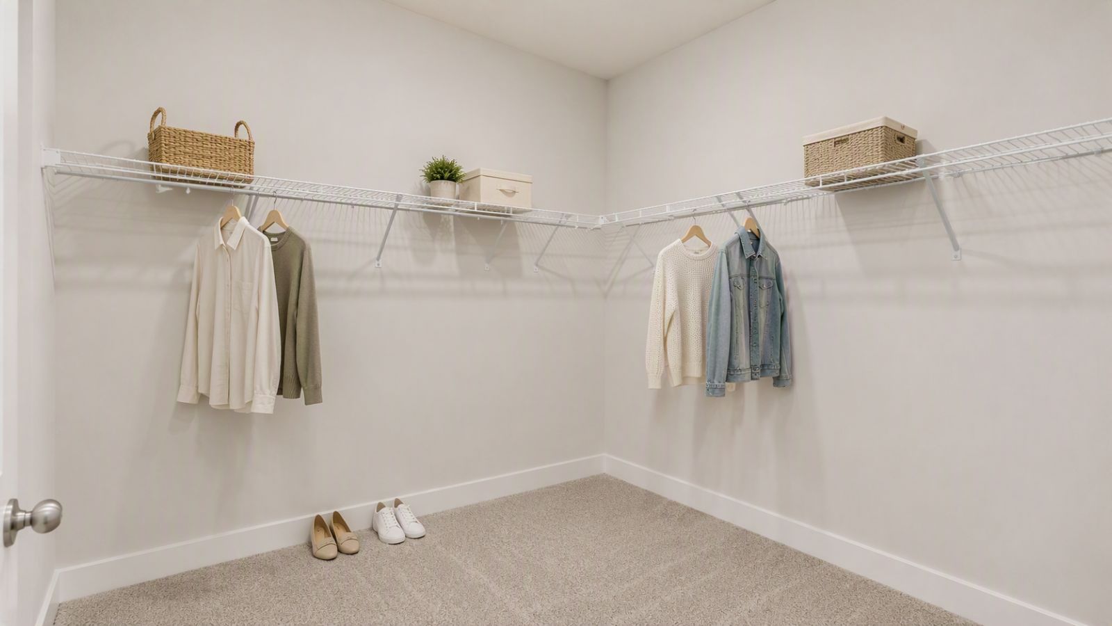 walk in closet primary bedroom