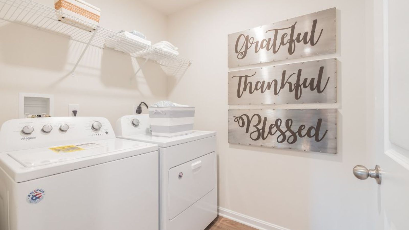 laundry room with storage