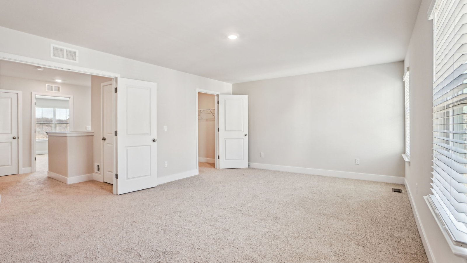 Double doors lead into the bonus room
