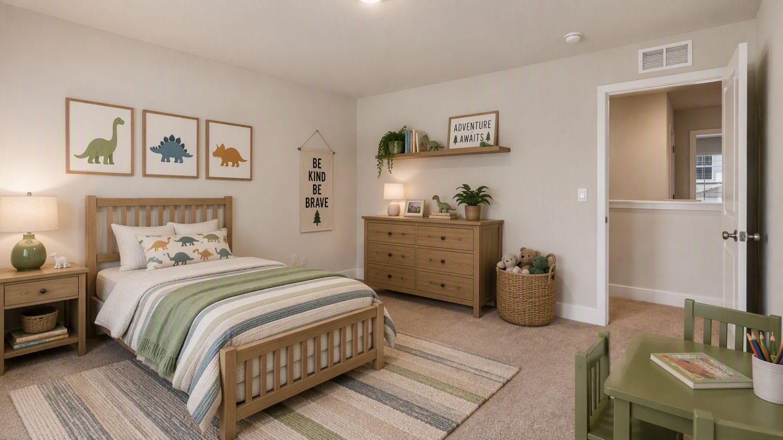 Secondary bedroom in a Winchester VA single-family home offering flexible living space, large window, and modern neutral finishes.