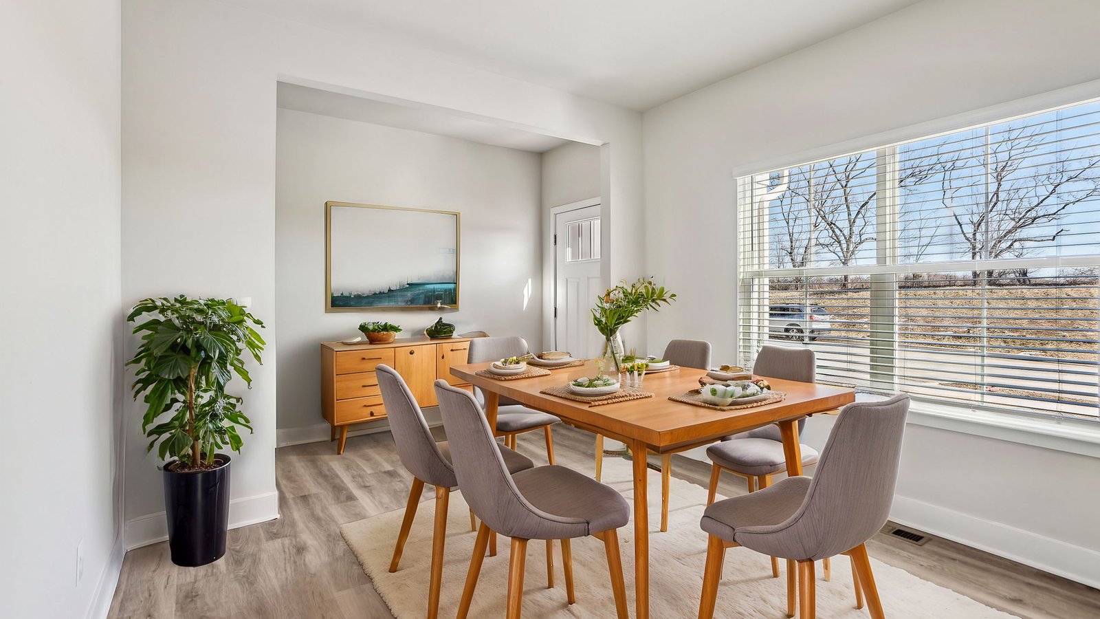 open concept dining room