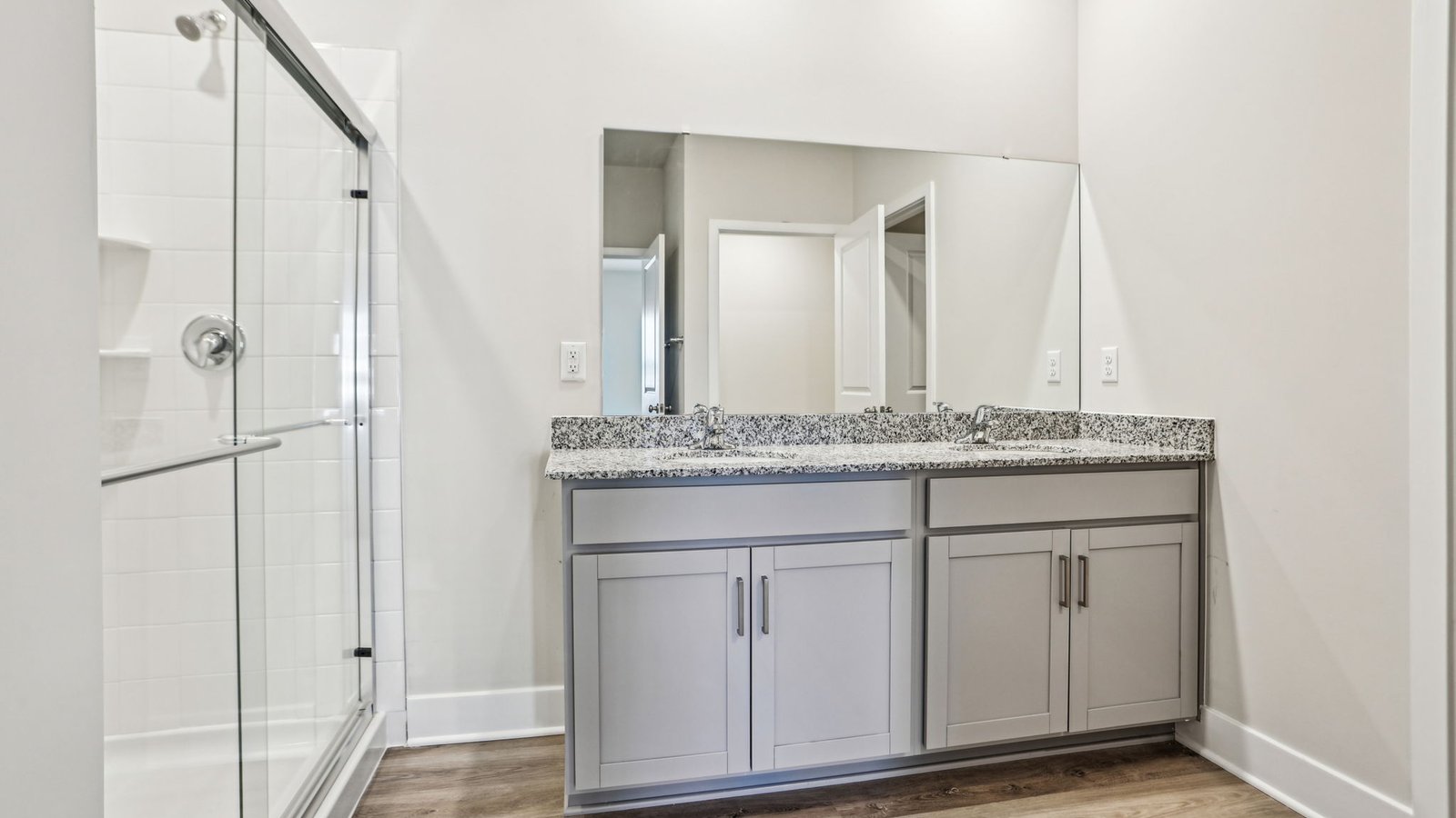 bathroom with double sink vanity