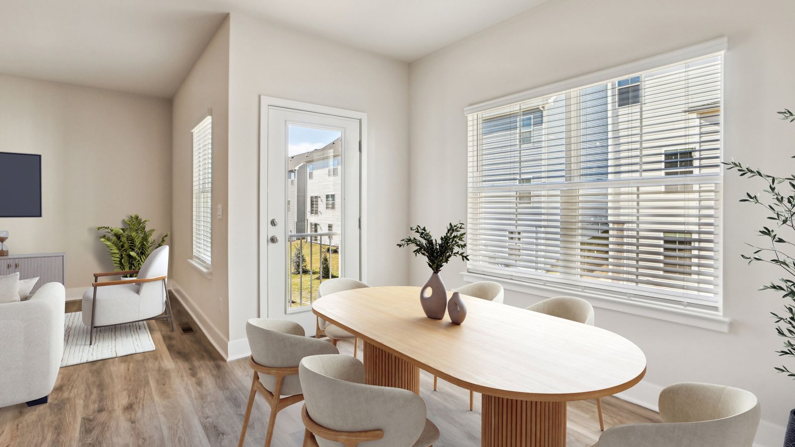 open concept dining room