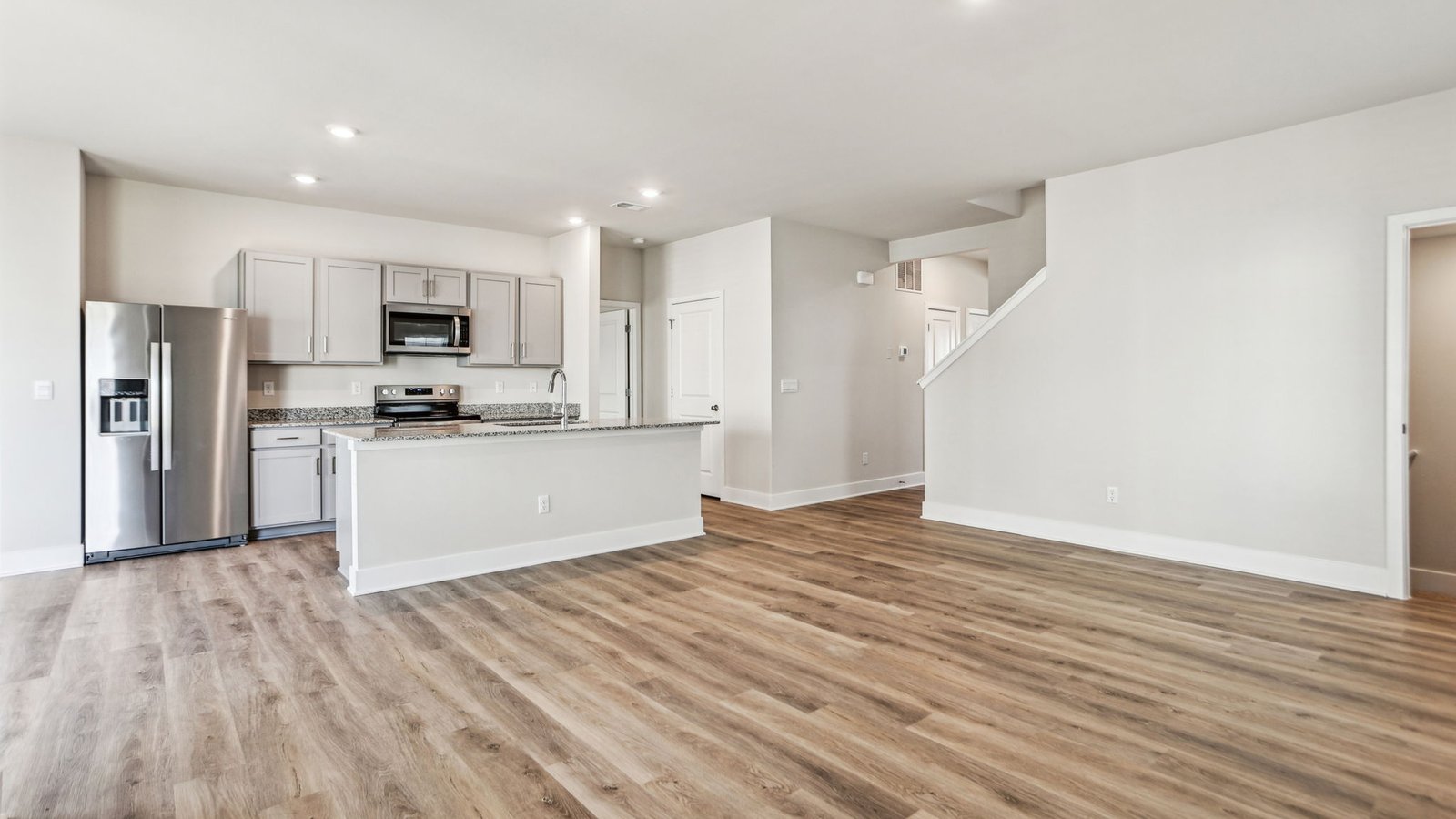 open concept living room and kitchen
