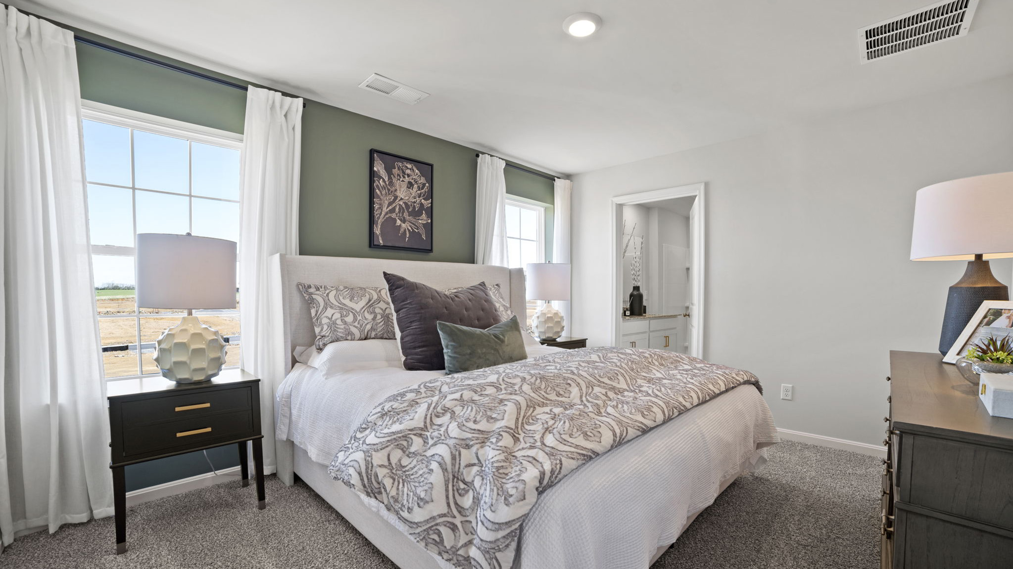 modern primary bedroom