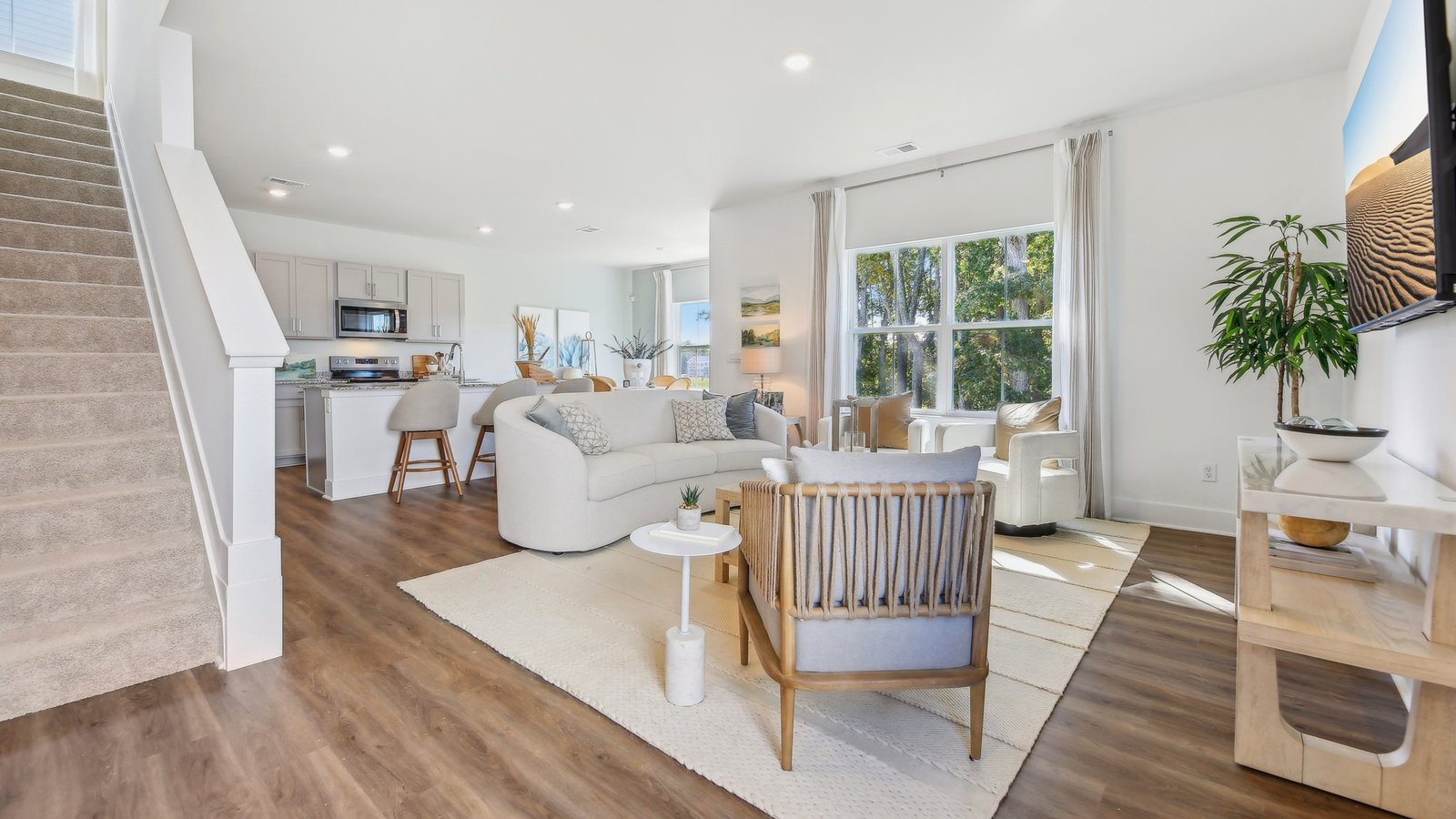 open concept living room