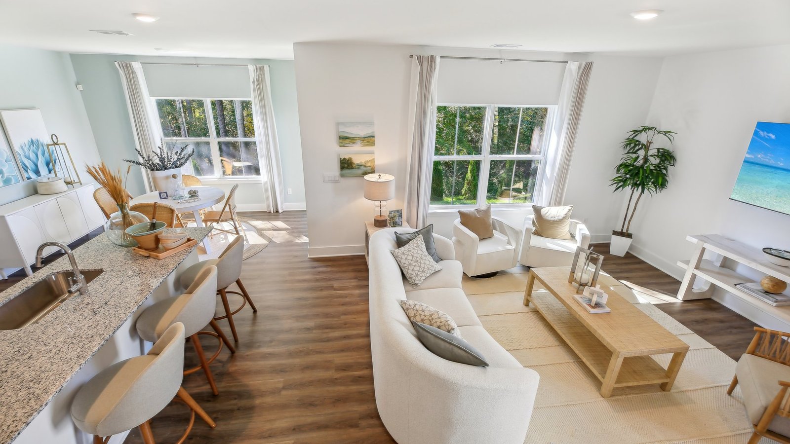 open concept living room