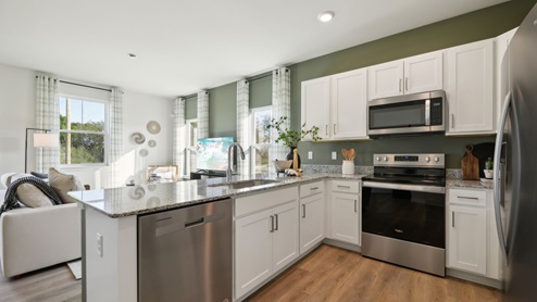 Beautiful kitchen with white cabinets