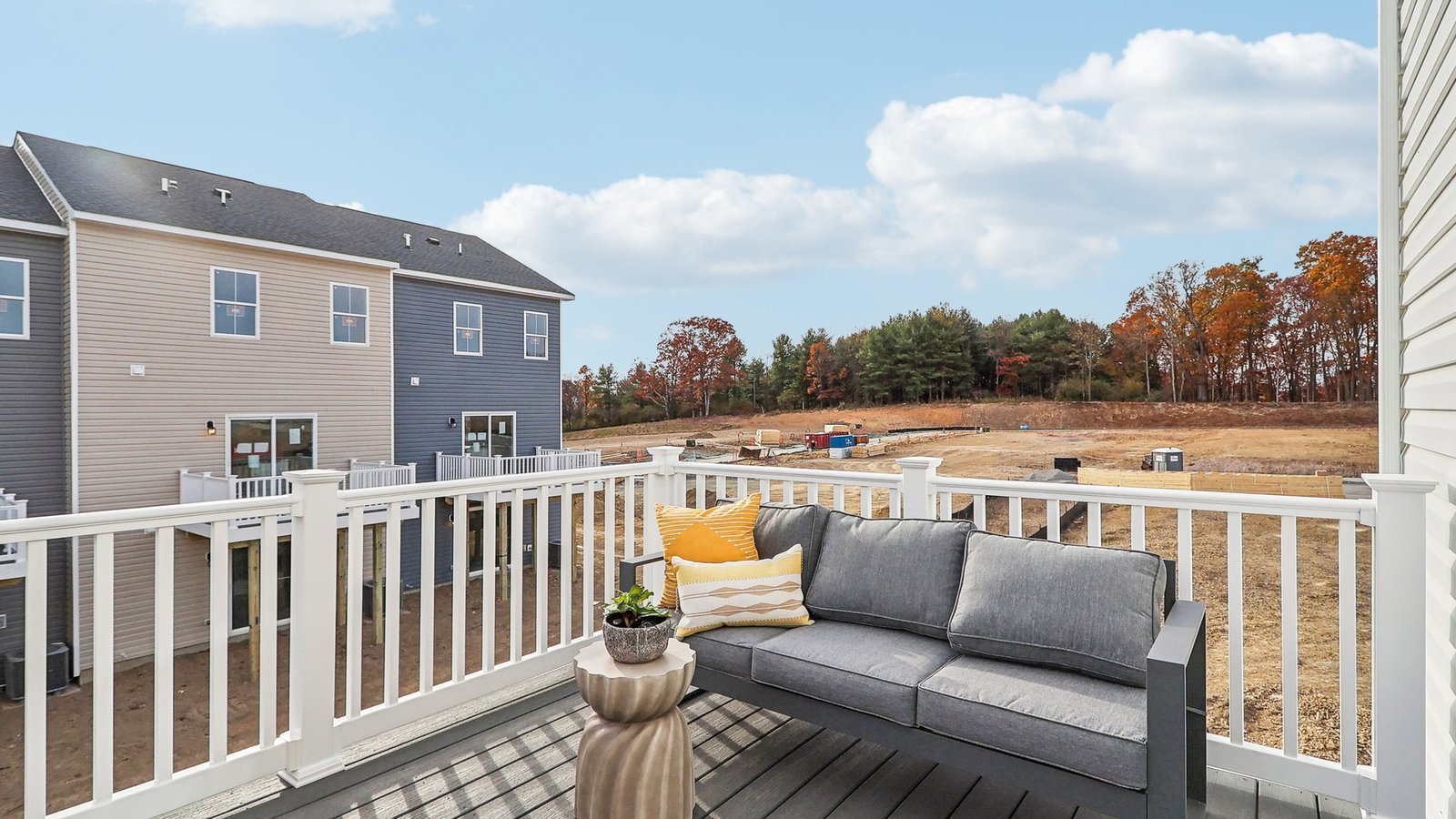 Cozy deck right outside the kitchen