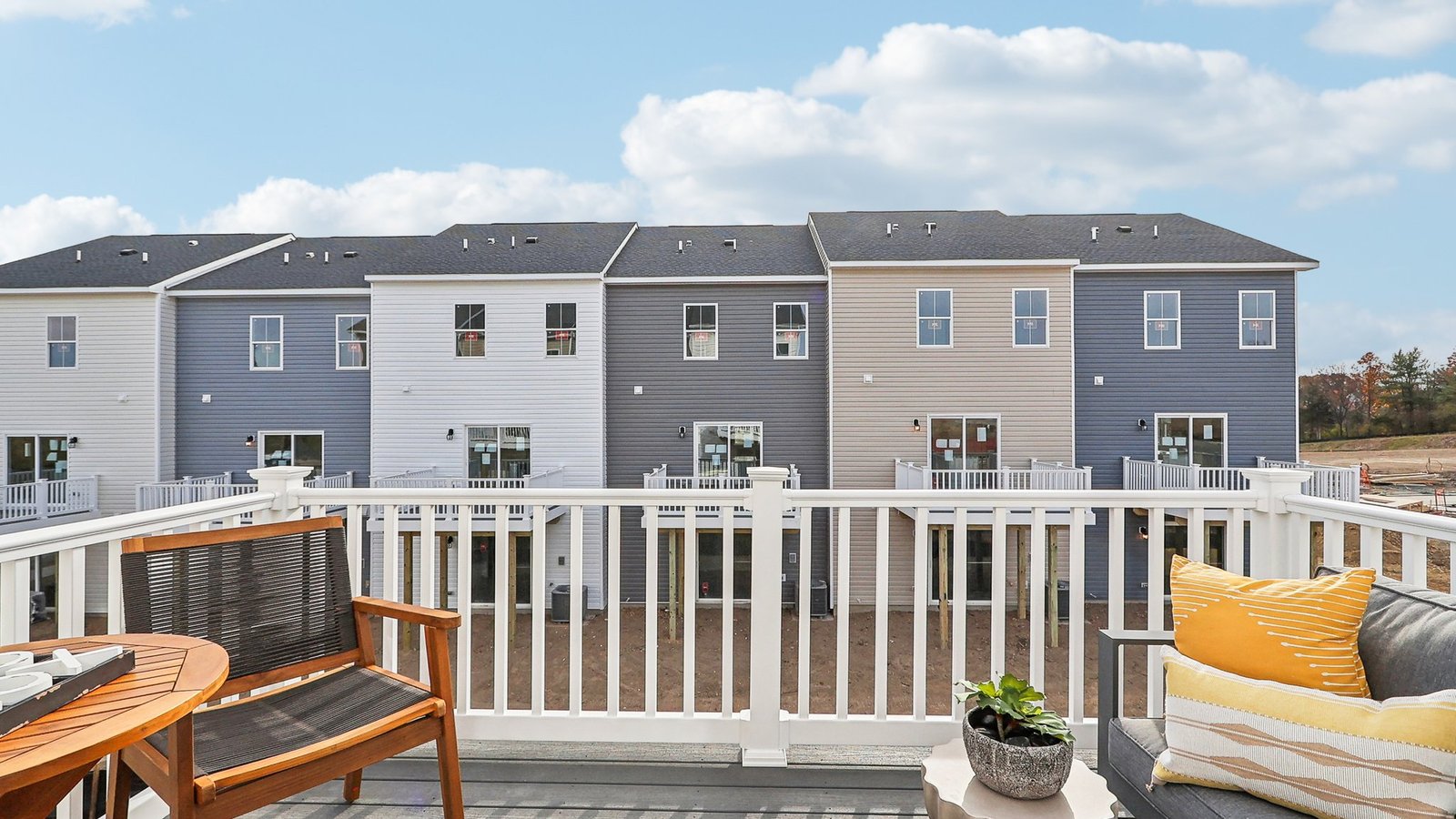 Cozy deck right outside the kitchen