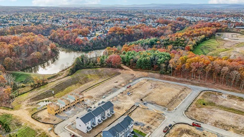 Aerial shot of the master-planned neighborhood