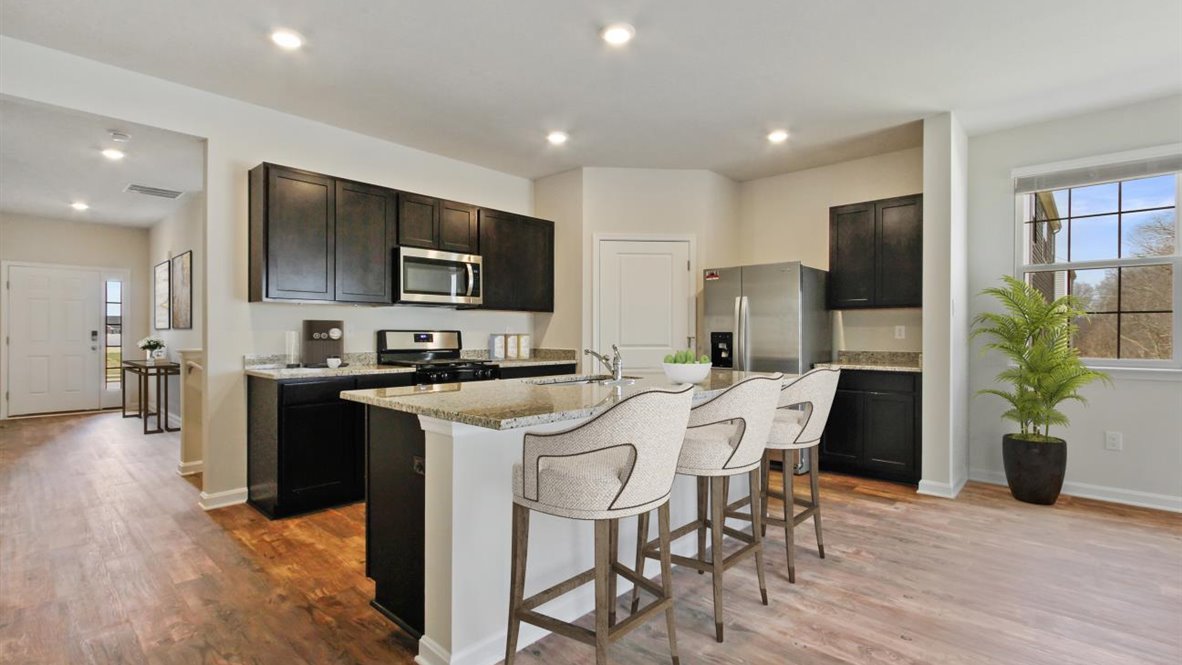 modern open concept kitchen