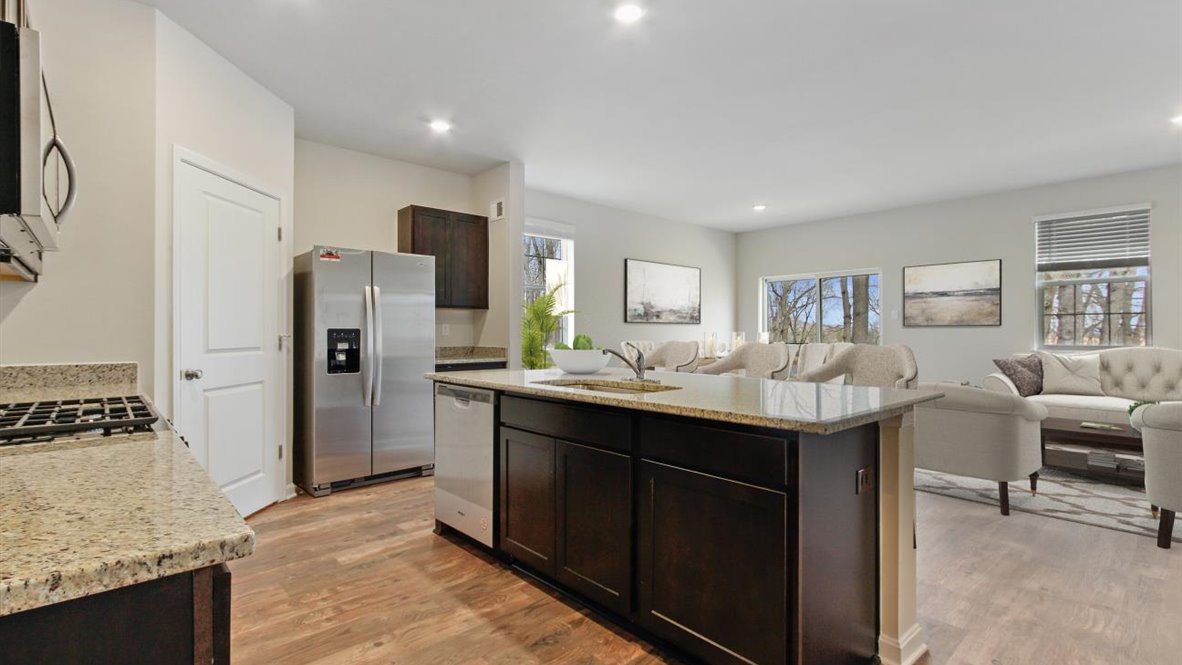 modern open concept kitchen