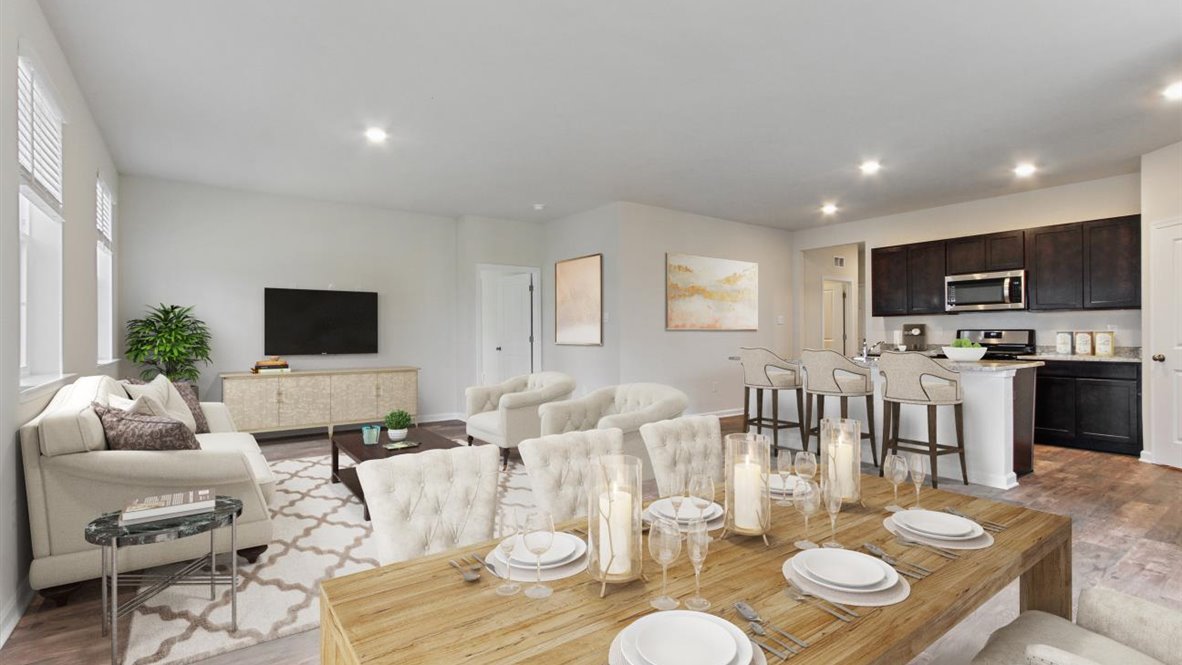 modern open concept living room