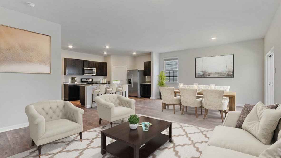 modern open concept living room