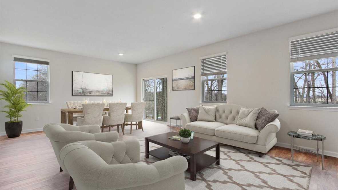 modern open concept living room