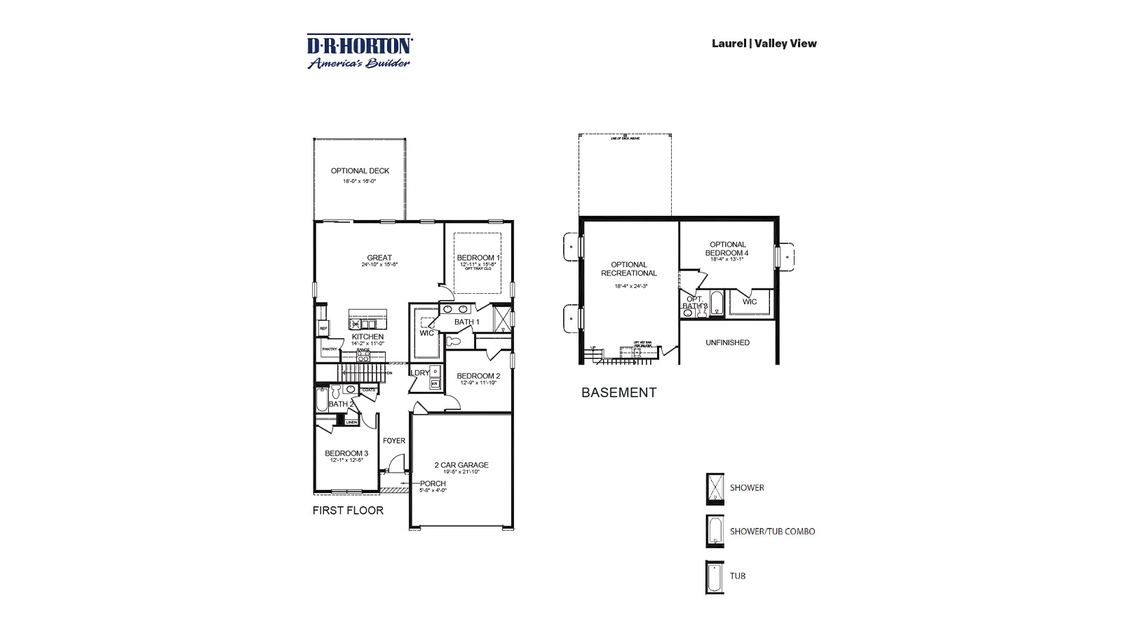 Floor Plan in Valley View Stephens City, VA D.R. Horton