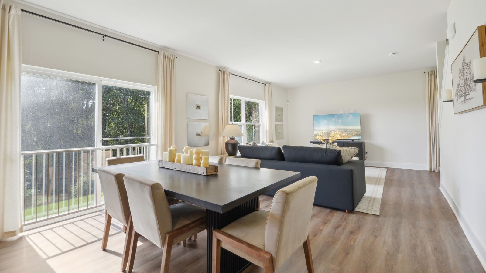 Dining room and living room