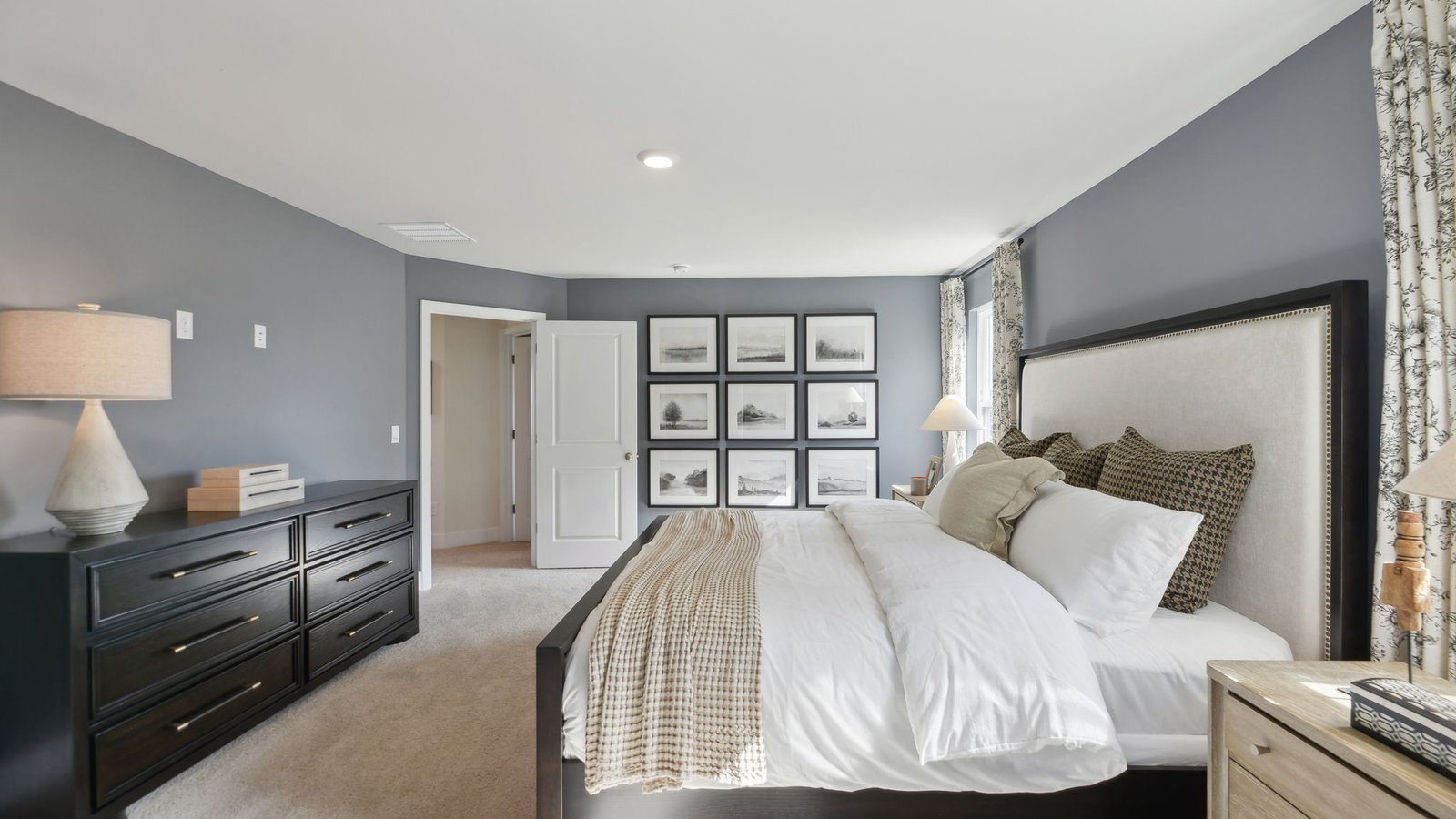 Modern and bright owners bedroom