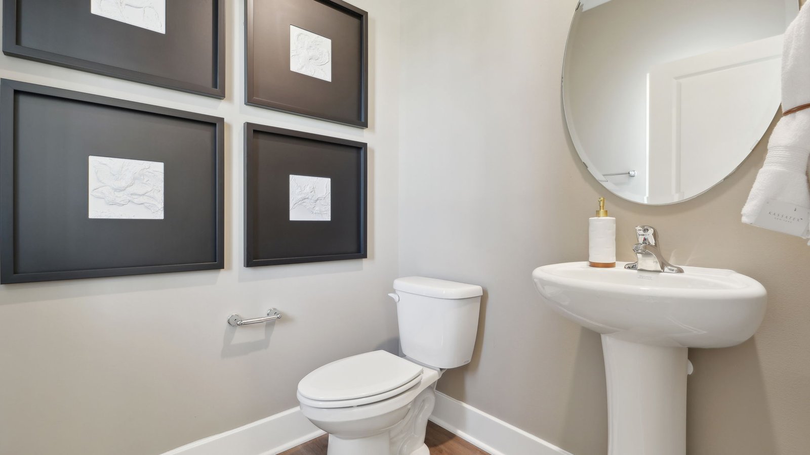 Powder room in a main level