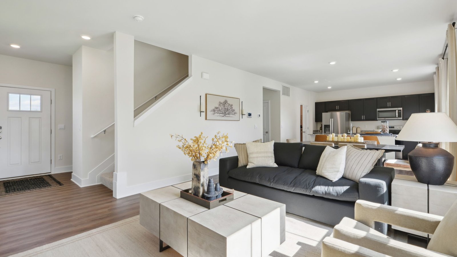 open concept living room