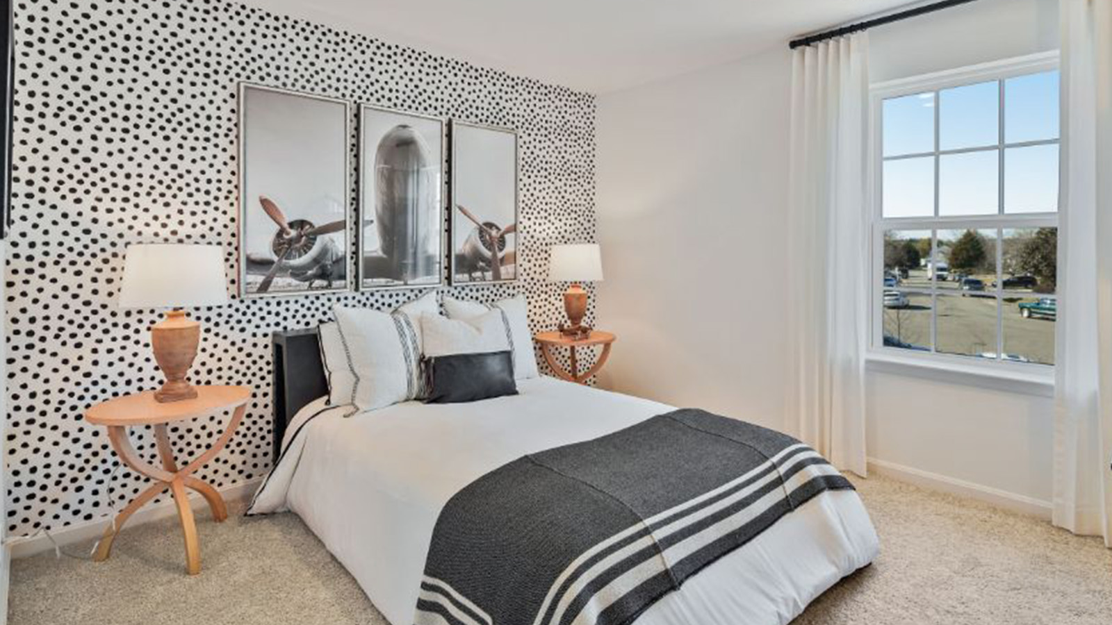 Secondary bedroom in a new construction home