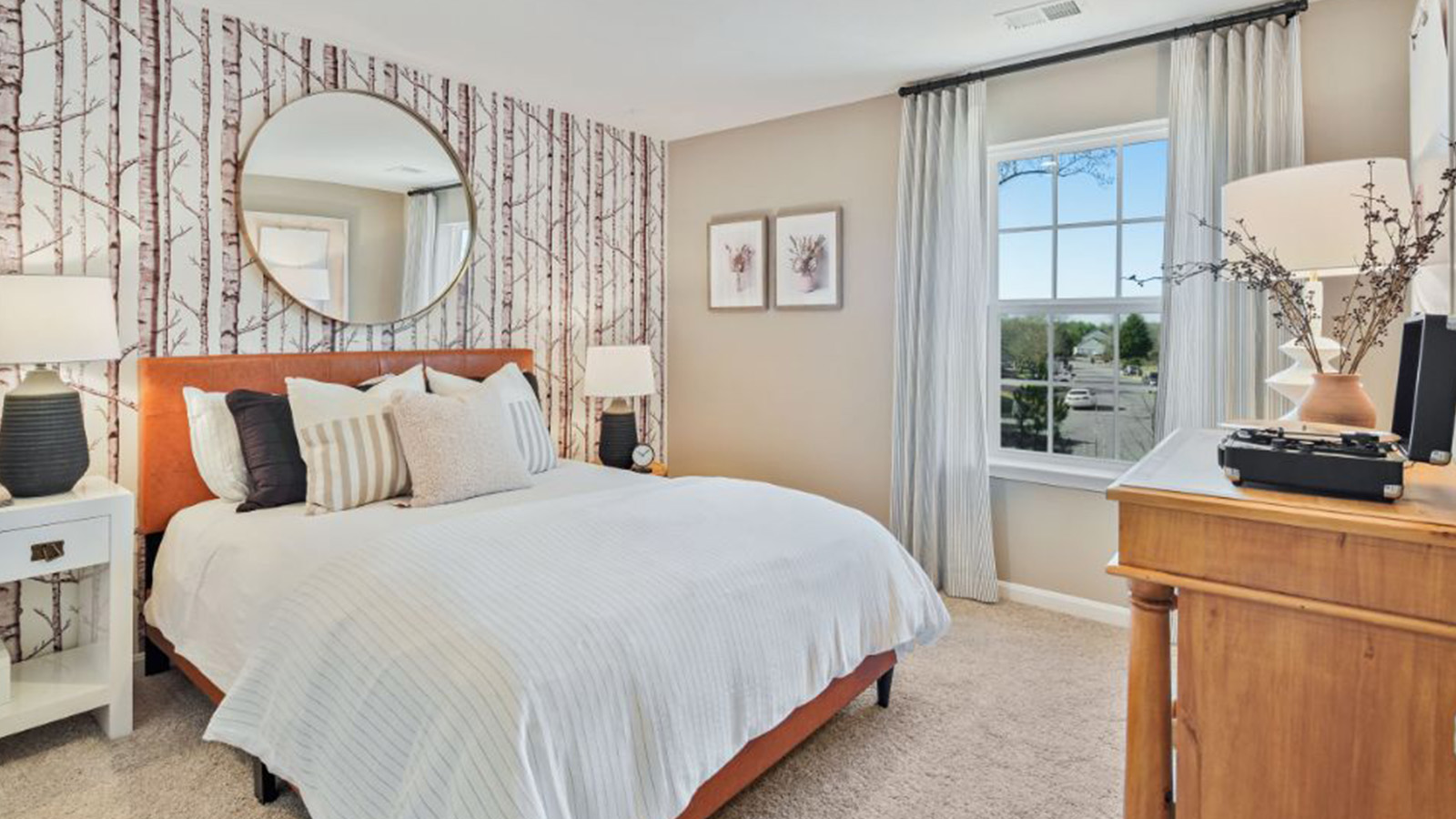 Secondary bedroom in a new construction home