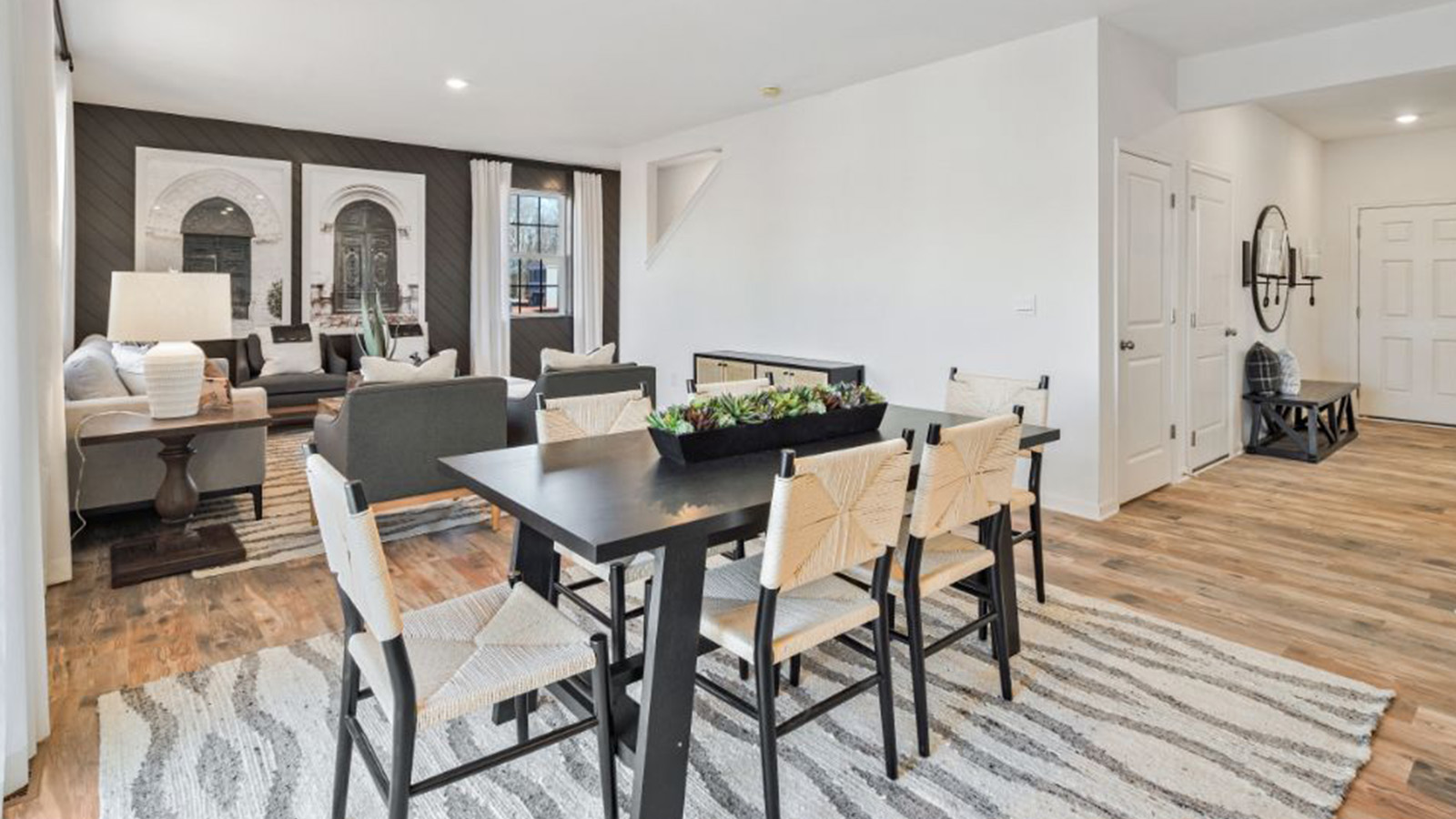 Bright dining space in a new single-family home