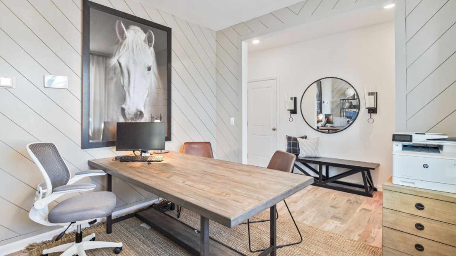 Flexible home office space in a new home