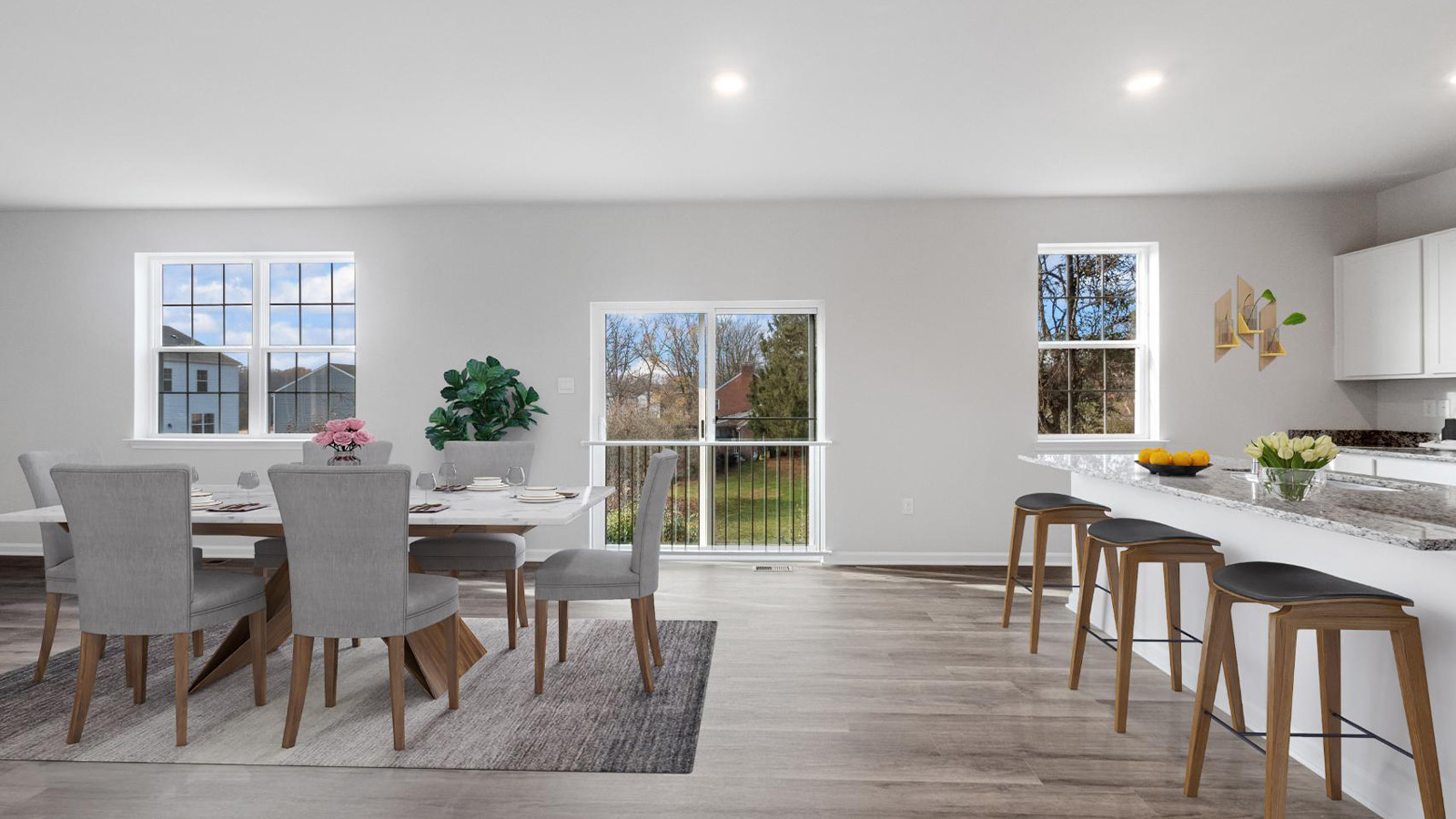 Great room and kitchen