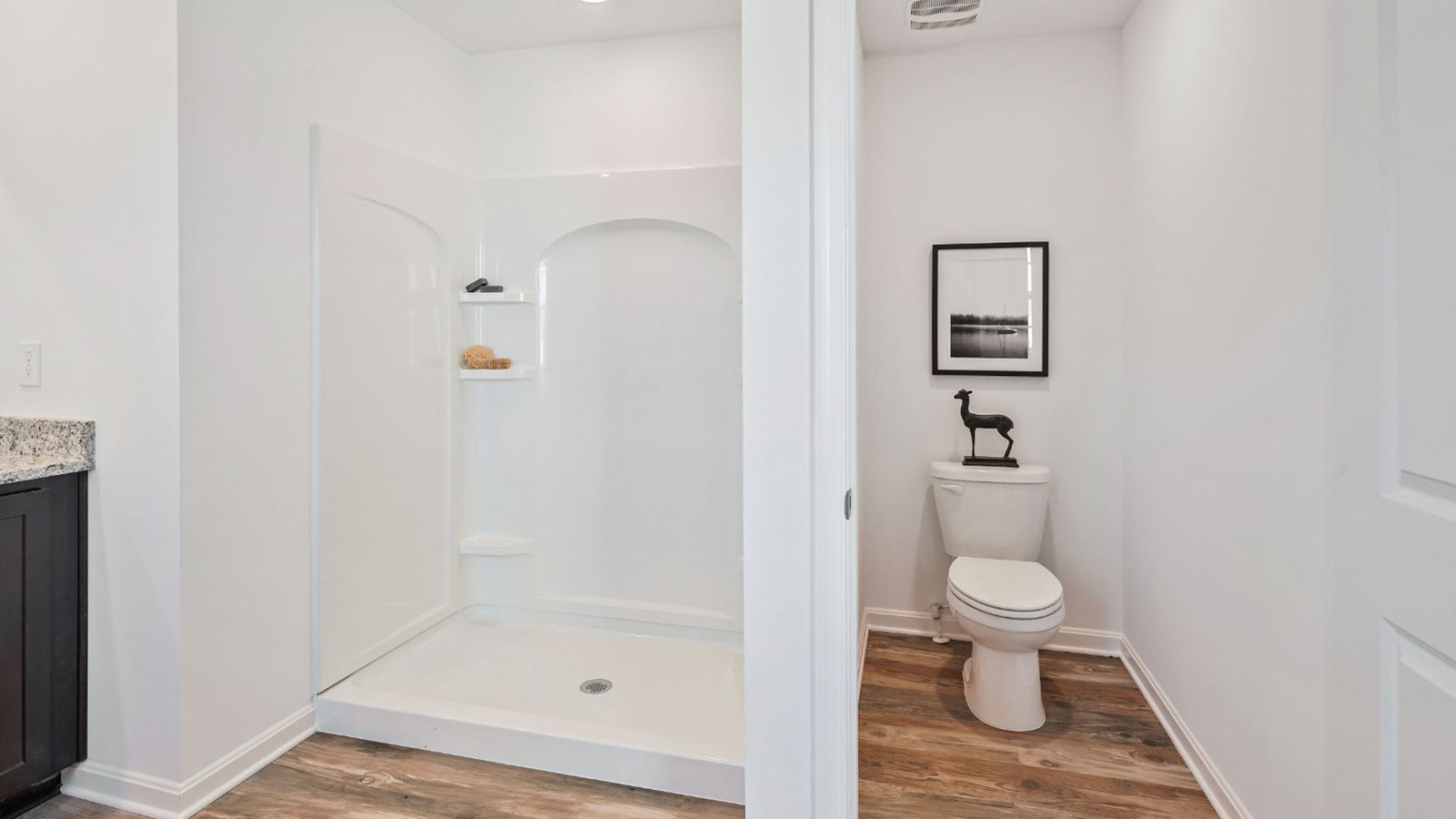 walk-in shower from the primary bathroom