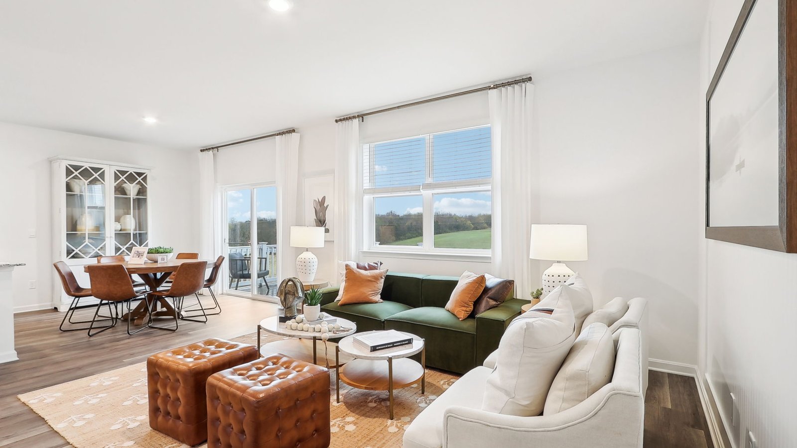 modern open concept living room