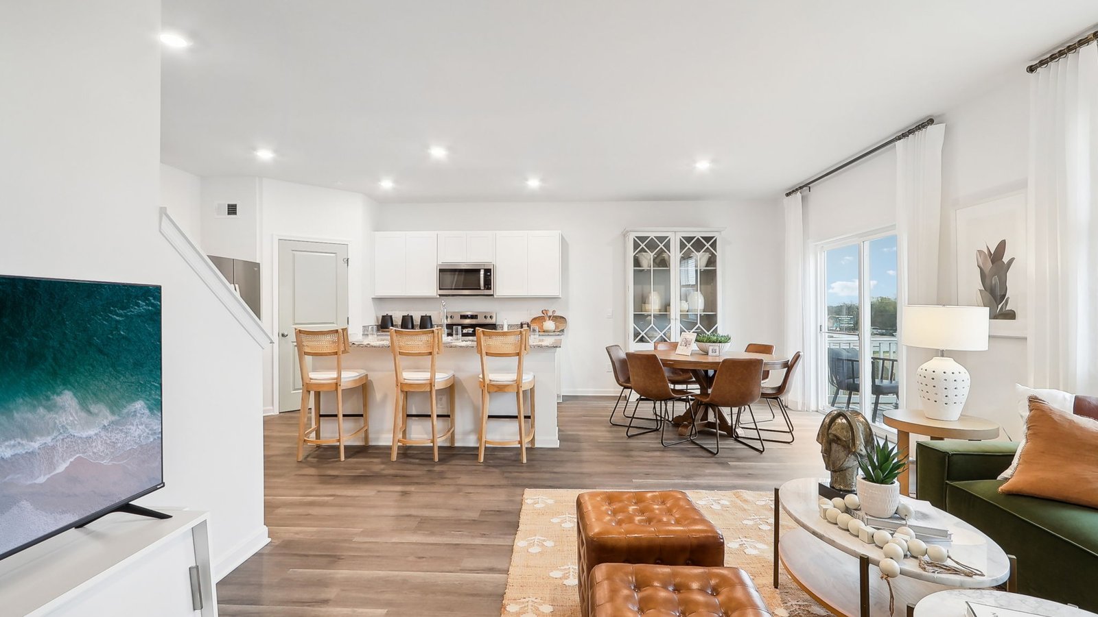 modern open concept living room