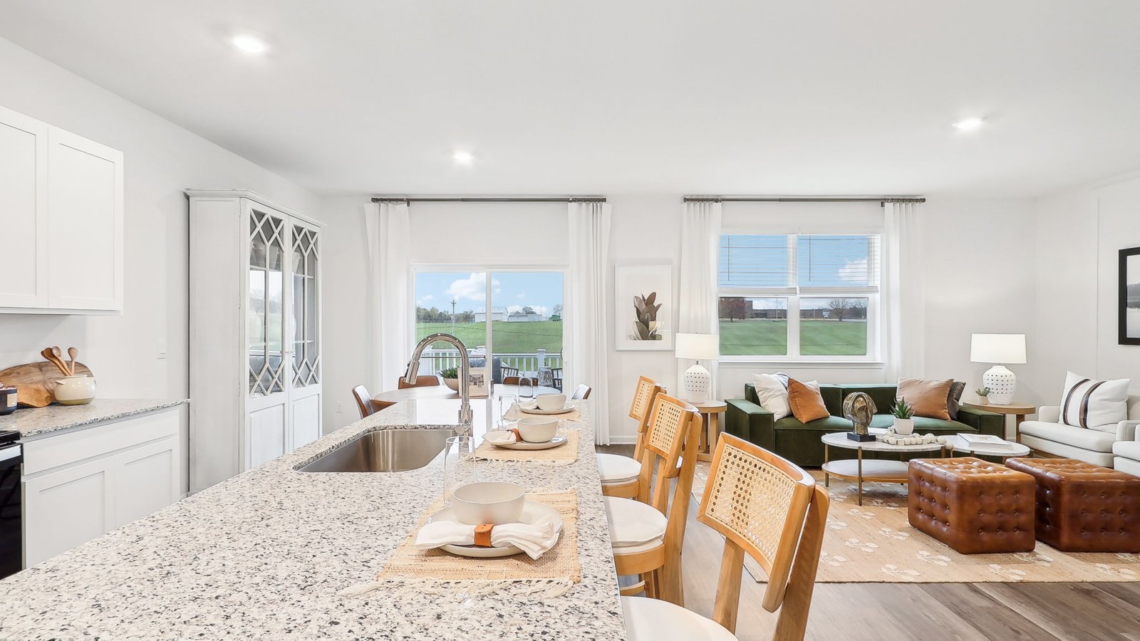 modern open concept kitchen