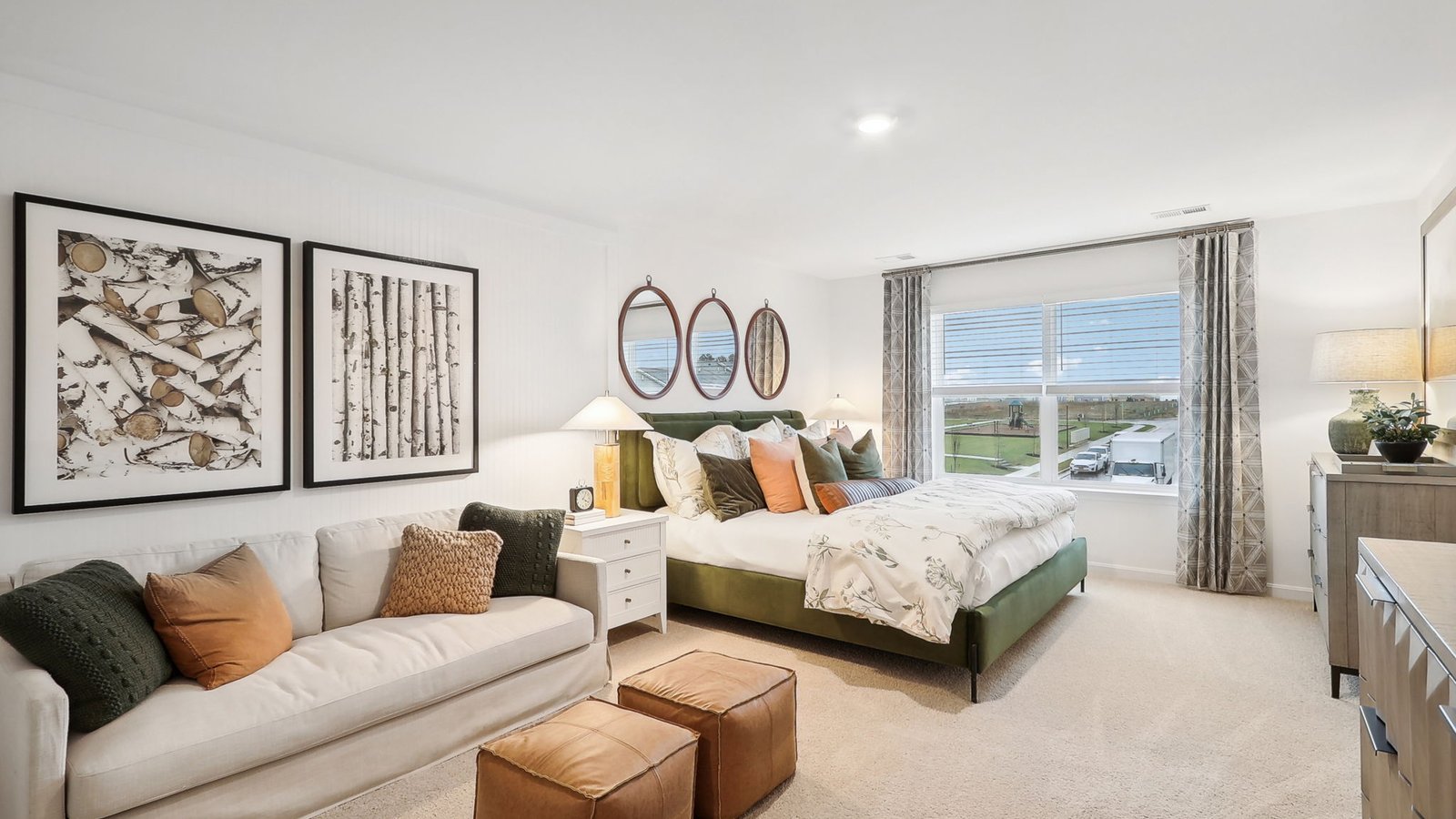 modern primary bedroom