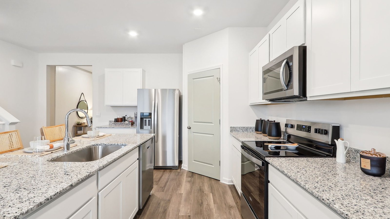 modern design kitchen with white cabinets