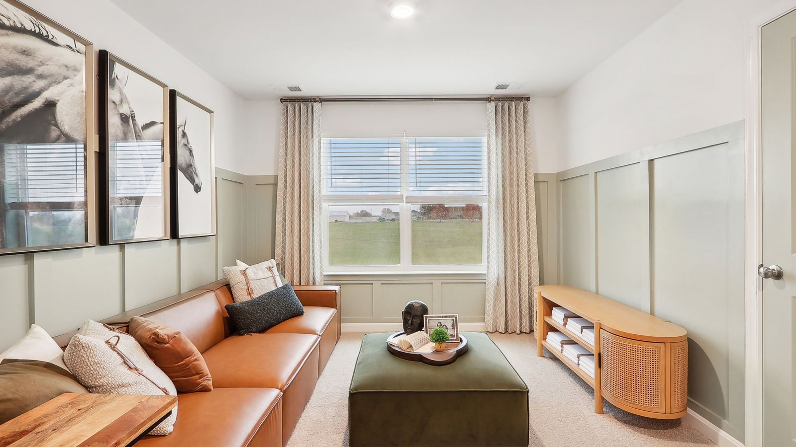 upstairs modern loft living area