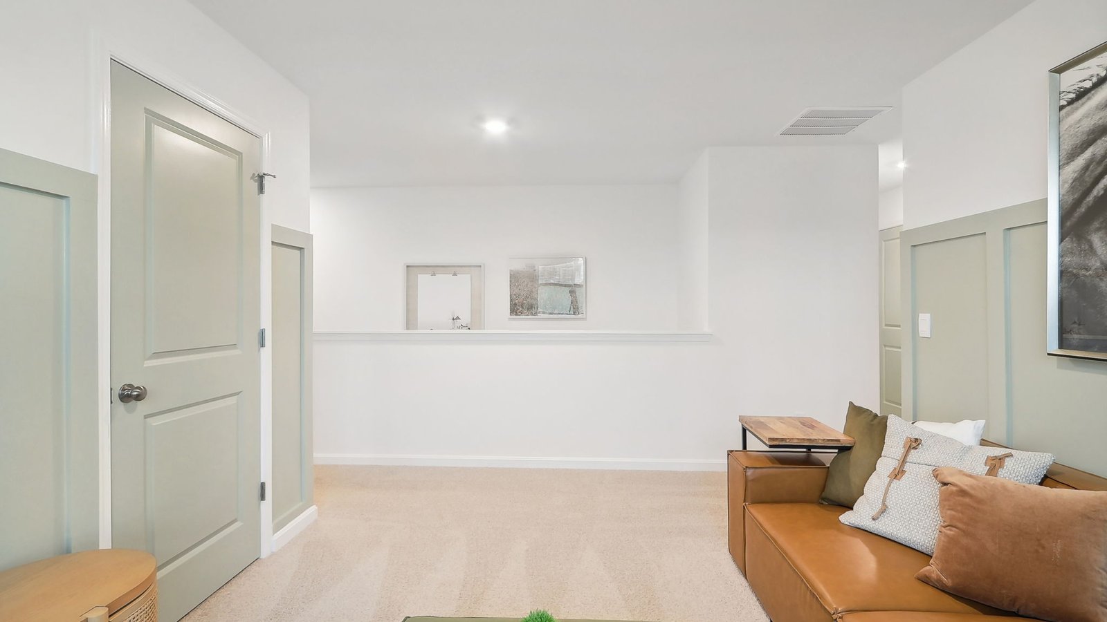 upstairs modern loft living area
