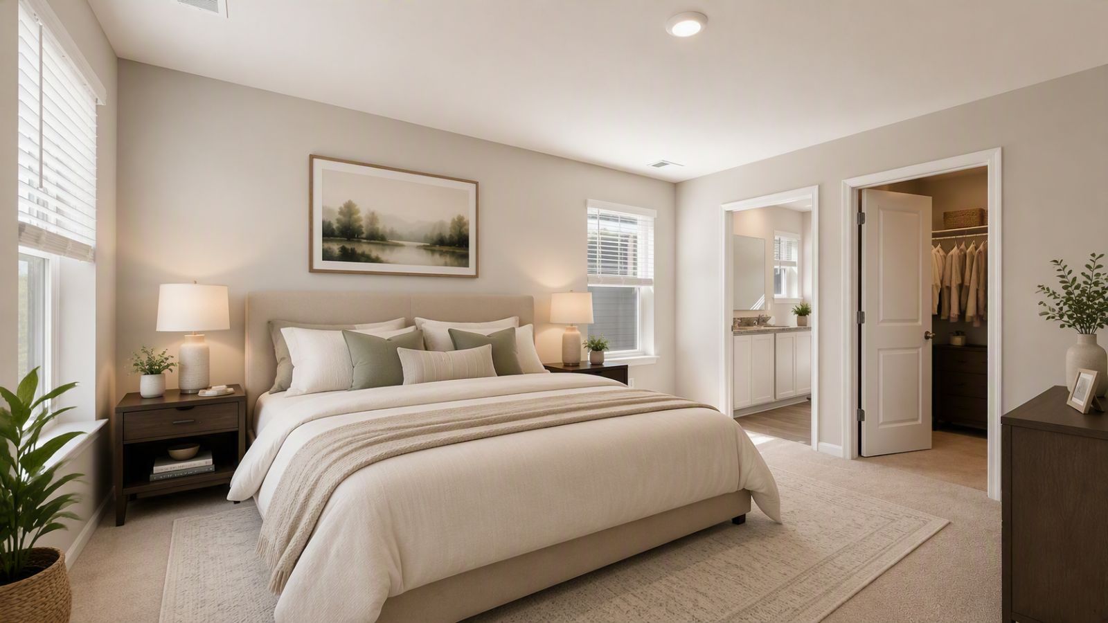 Spacious primary bedroom in a Stephens City, VA home