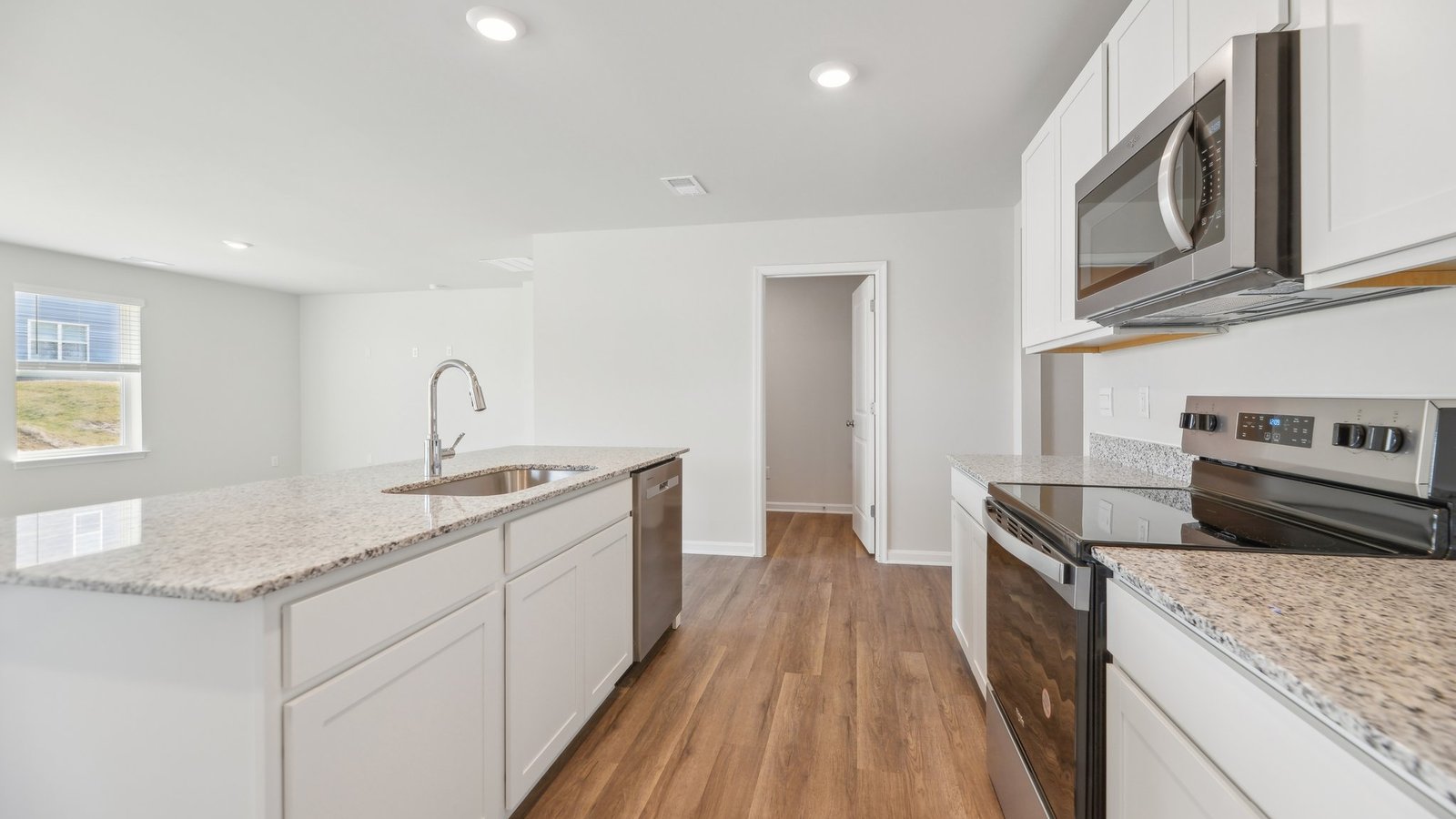Granite countertops in the kitchen